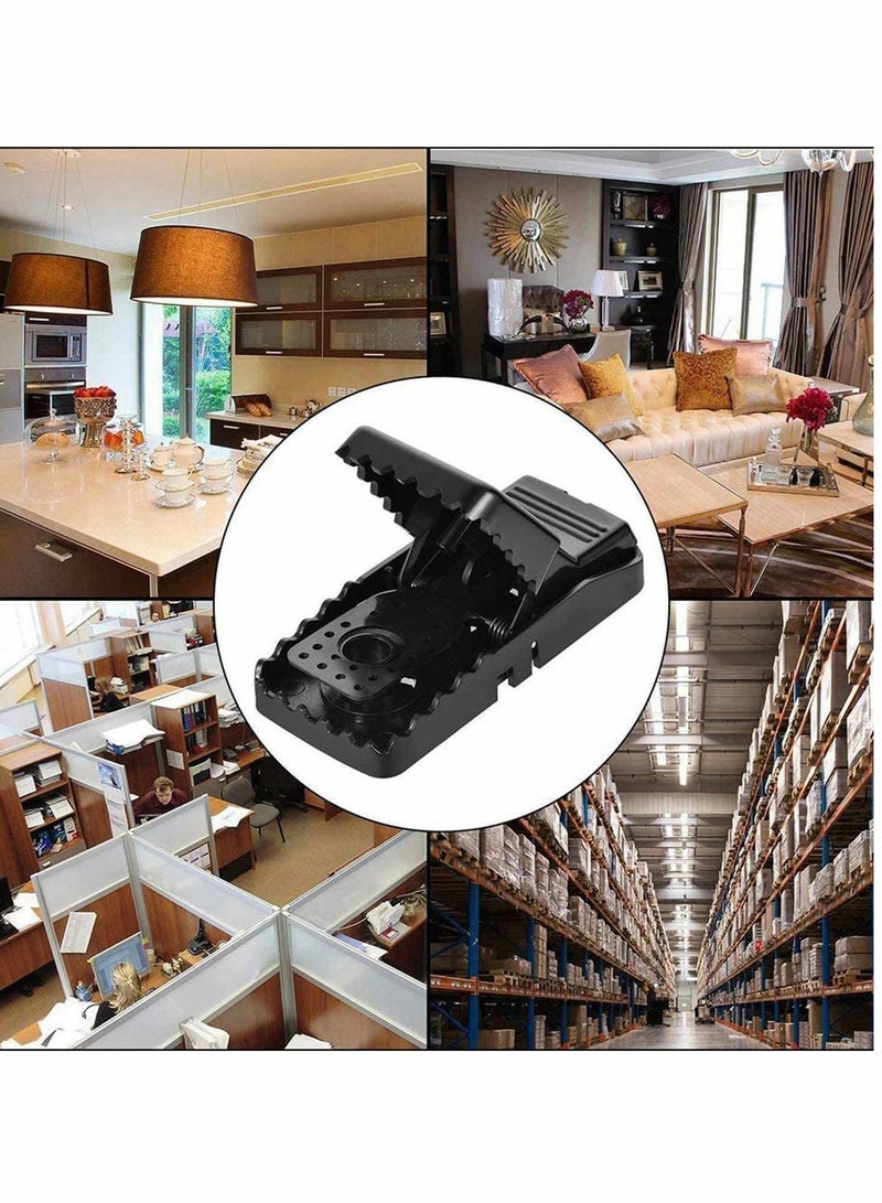 كابتن تيك Mouse Traps Reusable Snap Mice Traps That Work Rodent Killer Easy to Bait, 4 Pack, Sanitary Safe and Effective Indoor Mouse Catcher - Image 2