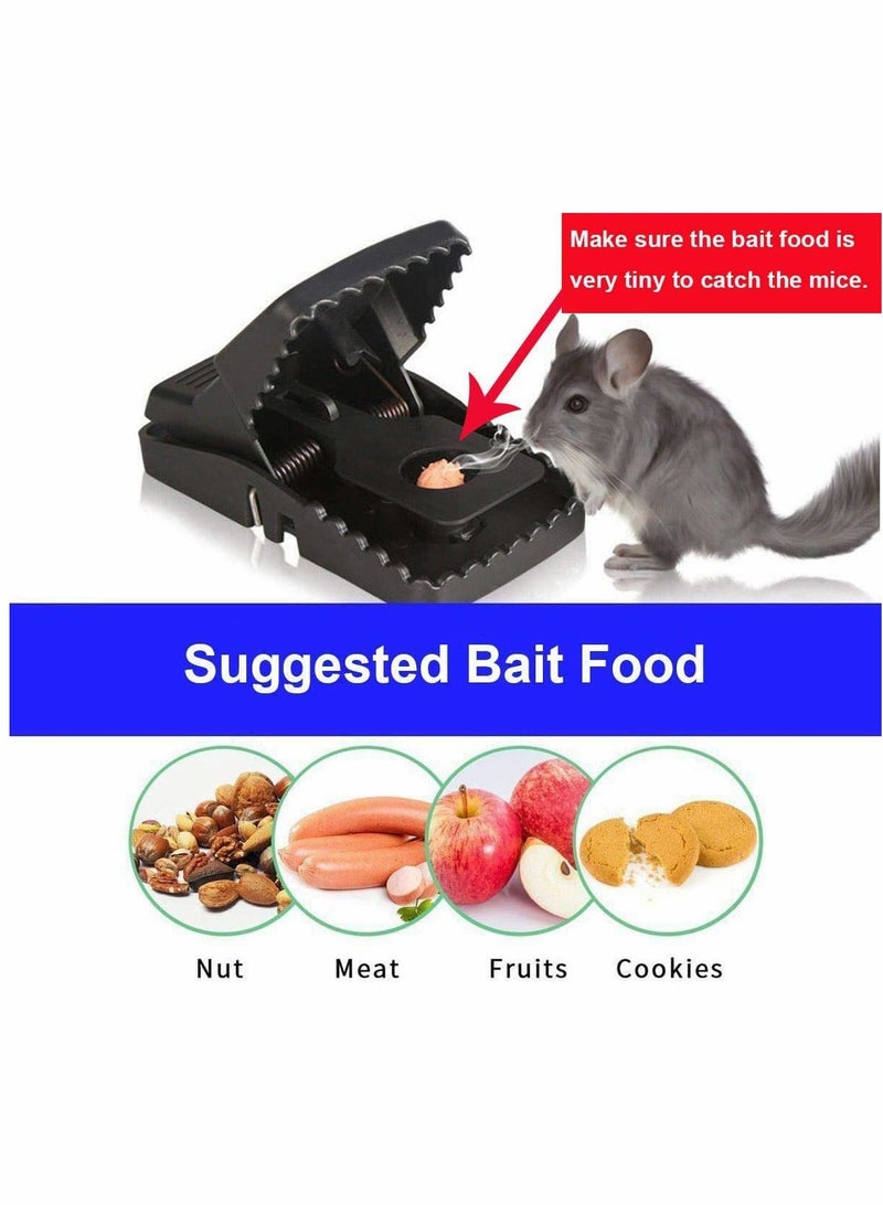 كابتن تيك Mouse Traps Reusable Snap Mice Traps That Work Rodent Killer Easy to Bait, 4 Pack, Sanitary Safe and Effective Indoor Mouse Catcher - Image 3