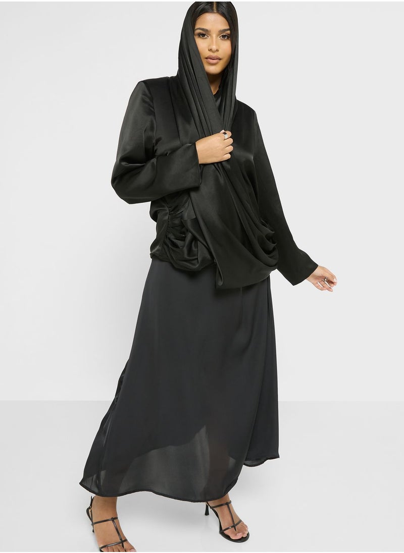 Khizana - High Waist Solid Skirt - Image 1