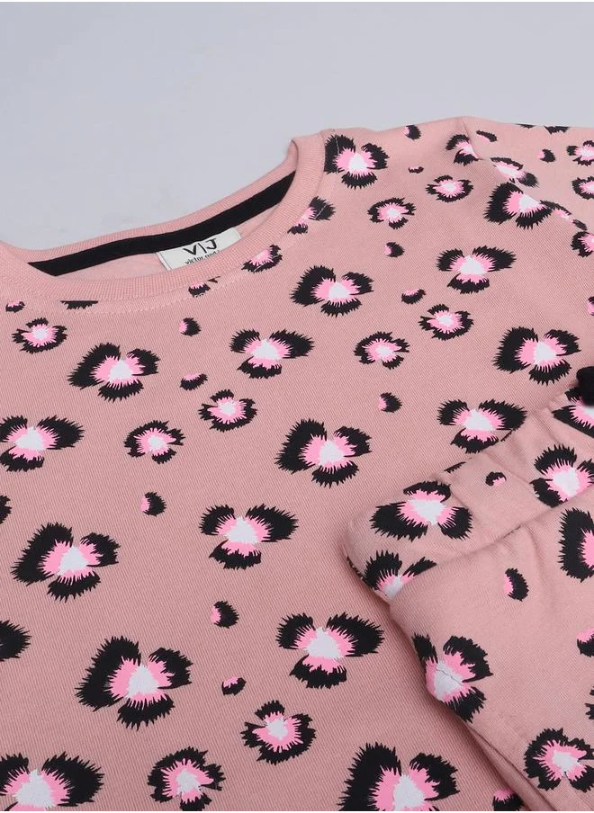 victor and jane All-Over Printed Cotton T-Shirt and Shorts Set