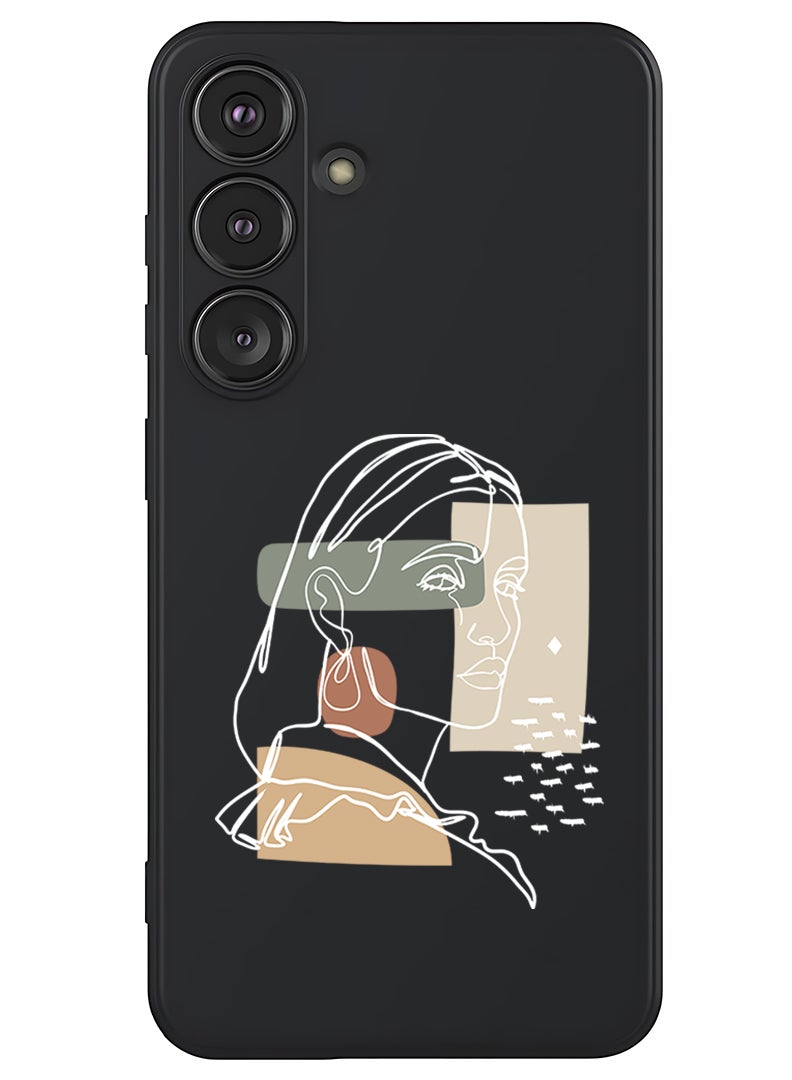 Theodor Protective Slim Fit Case Liquid Silicone Cover with Full Body Protection Anti-Scratch Shockproof Case For Samsung Galaxy S25 Plus (Black) - Women - White - Image 1