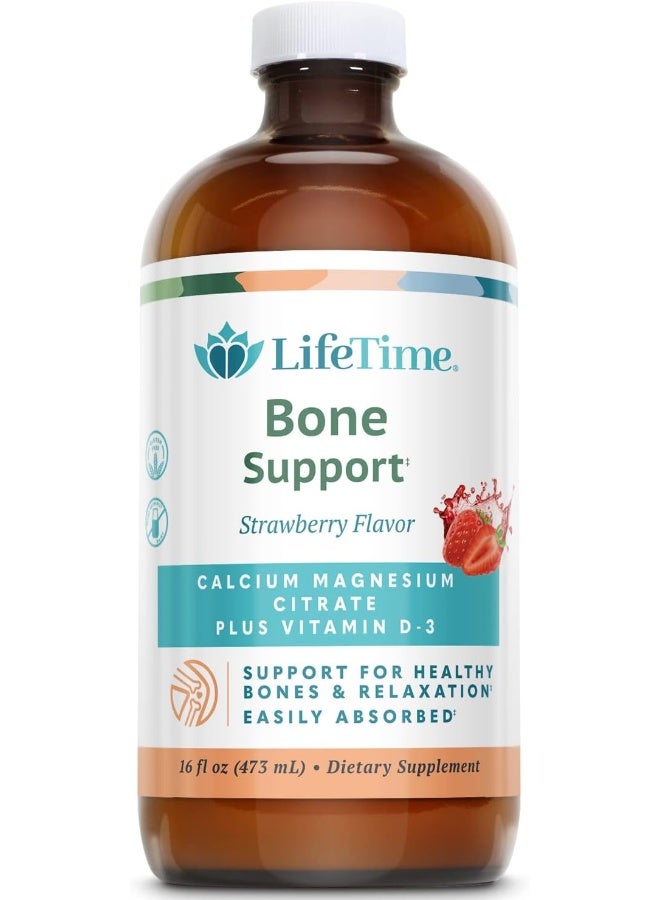 Lifetime Lifetime Vitamins - Liquid Calcium Magnesium Citrate Natural Strawberry Flavor - Image 1