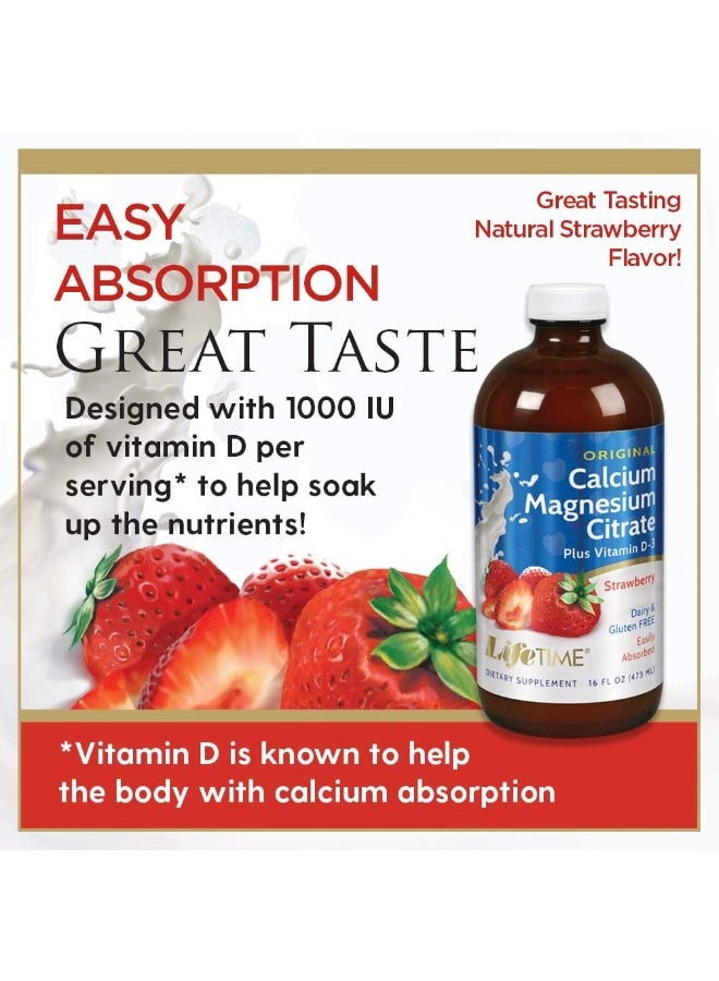 Lifetime Lifetime Vitamins - Liquid Calcium Magnesium Citrate Natural Strawberry Flavor - Image 5