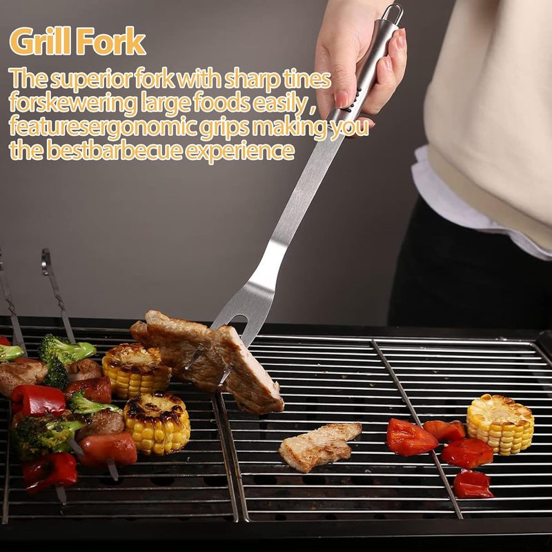 Oonkaf 20 Pcs BBQ Accessories Kit - Stainless BBQ Grill Tools Set, Grill Tools Set, Carry Bag Grill Utensils Set for Outdoor Grill, Grill Cooking Kit - Great for Outdoor BBQ and Camping - Image 3