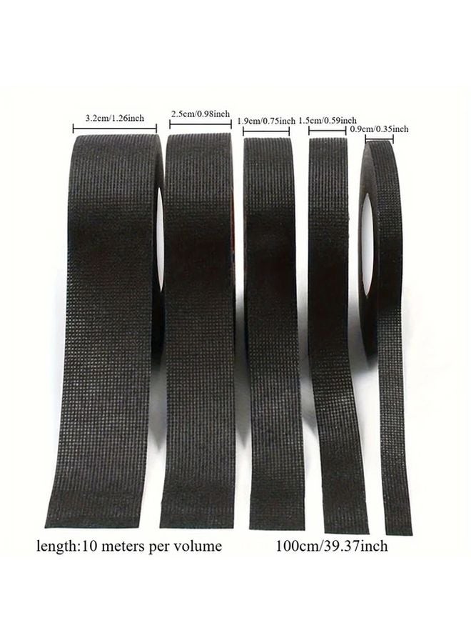 2pcs 15mm Electrical Tape Heat Resistant Fireproof Waterproof Black Fabric Wire Protector - Image 5