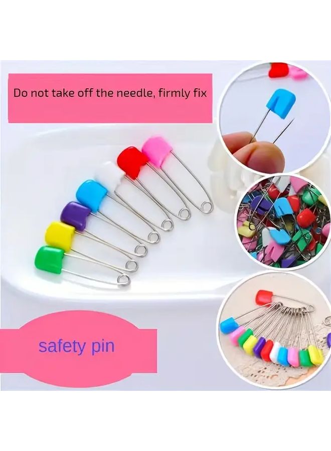 Small 18PCS Plastic Safety Pins Locking Design Candy Colors For Clothing DIY - Image 5