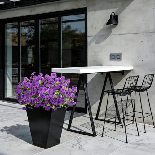 ADXORA 12 Bundles Morning Glory Artificial Flowers for Outdoor Decoration UV Resistant Fake Plastic Plants Artificial Greenery for Indoor Outdoor Garden Patio Window Box Home Decor - Image 5