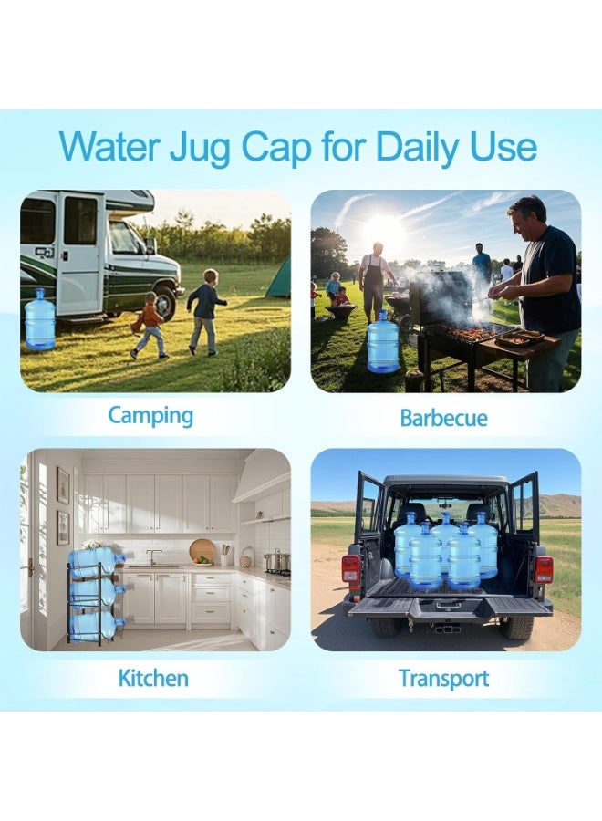 SYOSI 5 Pcs Water Jug Caps, Non-Spill Lids for 3 & 5 Gallon Water Bottles, 55mm Diameter Replacement Caps for Water Dispensers, Leak-Proof Silicone Seals, BPA-Free Replacement Cap - Image 5