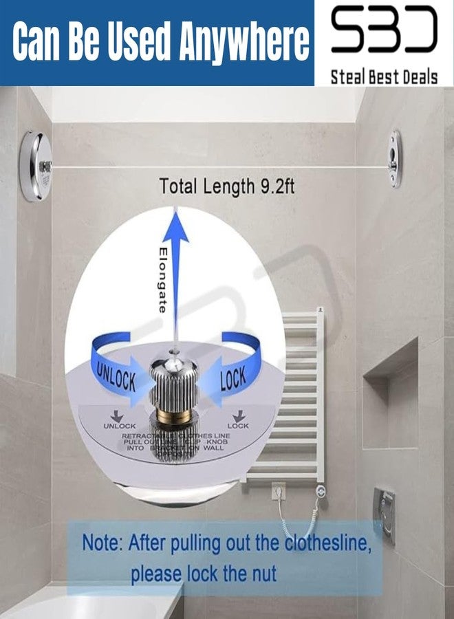 SBD Multi Purpose Stainless Steel Adjustable Retractable and Lockable Cloth Line (1) - Image 2