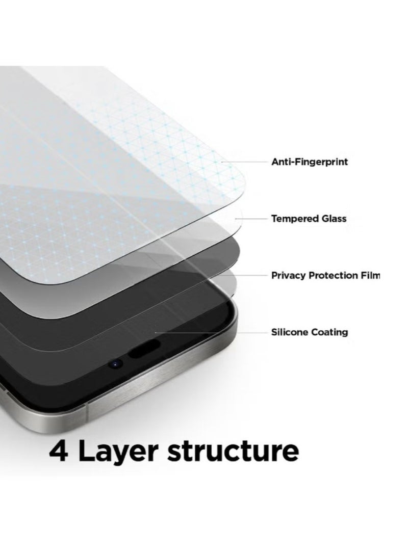 أوريجنال واقي شاشة الخصوصية لهاتف سامسونج جالاكسي S25 ألترا - زجاج مقسّى مضاد للكهرباء الساكنة مع خصوصية ESD، صلابة 9H، مضاد للتجسس، مقاوم للغبار، ملمس فائق النعومة - Image 3