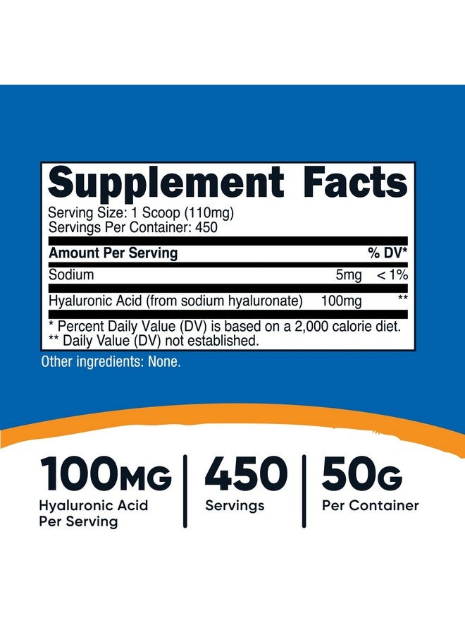 Nutricost Hyaluronic Acid Powder 50 Grams - Water Soluble, Fine Powder, Gluten Free, Non-GMO - Image 2