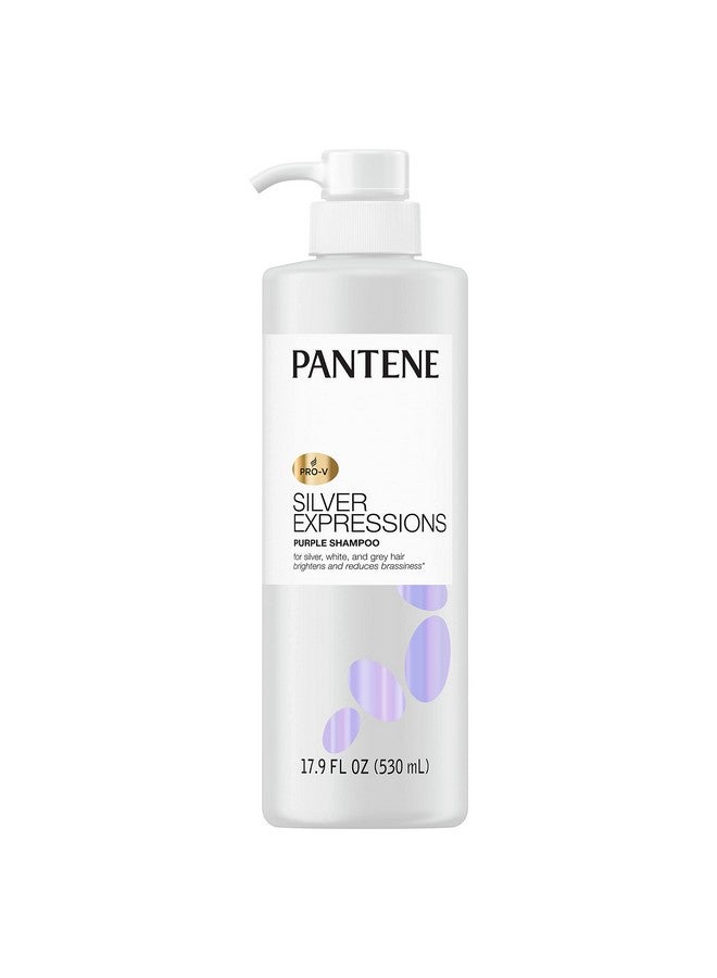 Pantene Pantene Silver Expressions, Purple Shampoo and Hair Toner, Pro-V for Grey and Color Treated Hair, Lotus Flowers, 17.9 Fl Oz  - Image 1