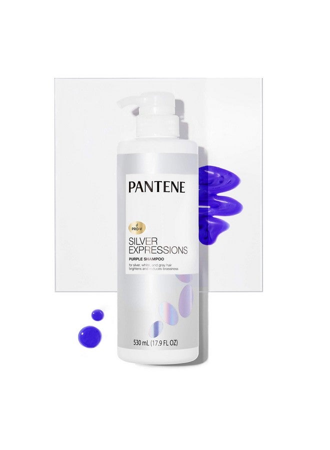 Pantene Pantene Silver Expressions, Purple Shampoo and Hair Toner, Pro-V for Grey and Color Treated Hair, Lotus Flowers, 17.9 Fl Oz  - Image 2