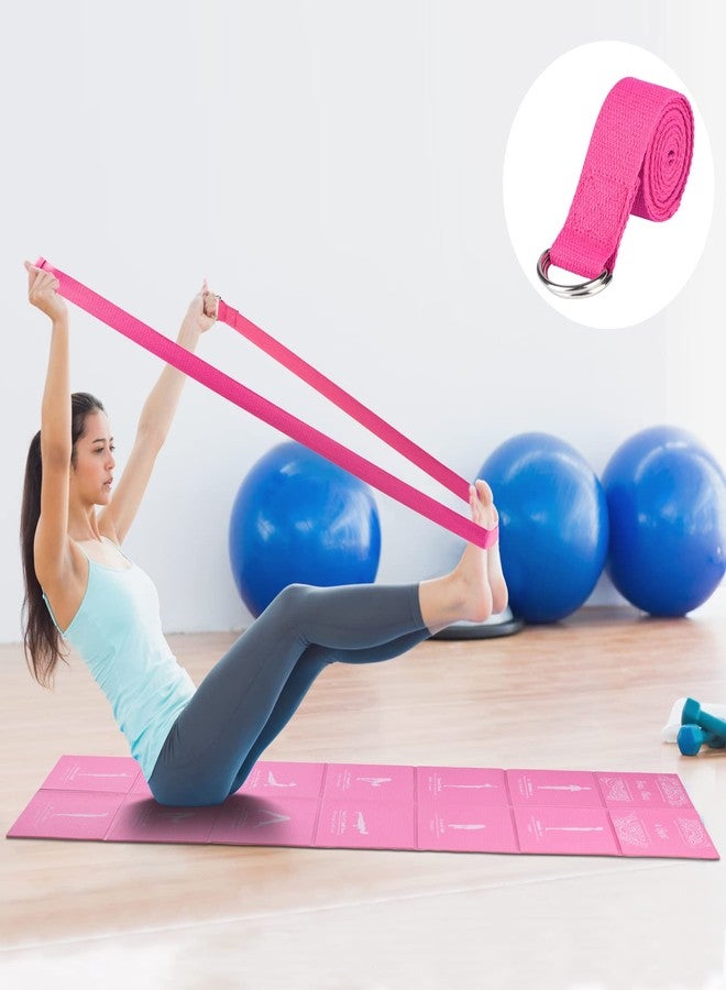 RUILIXIN Foldable Yoga Mat for Women, Non Slip Exercise Mat for Home Gym, Travel Yoga Set With Stretch Strap for Yoga Pilates and Fitness, 68"L x 24"W x 1/5 Inch Thick - Image 5