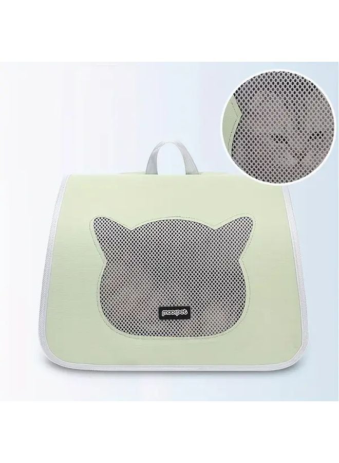 حقيبة ظهر قابلة للطي وردية اللون للقطط قابلة للتنفس للسفر والمشي لمسافات طويلة مع نظام تهوية - Image 2