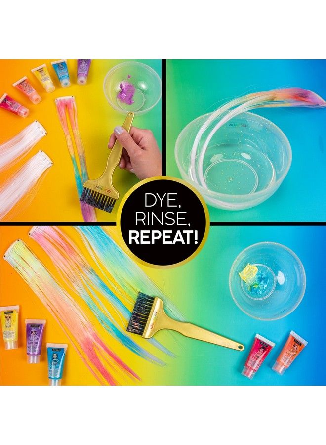 RAINBOW HIGH Rainbow Hair Stylist By Horizon Group Usa Includes 5 Vibrant Hair Coloring Gels 3 Clipin Extensions For Lessmess Mixing Bowl & Brush Temporary Coloring For Kids Multi - Image 4