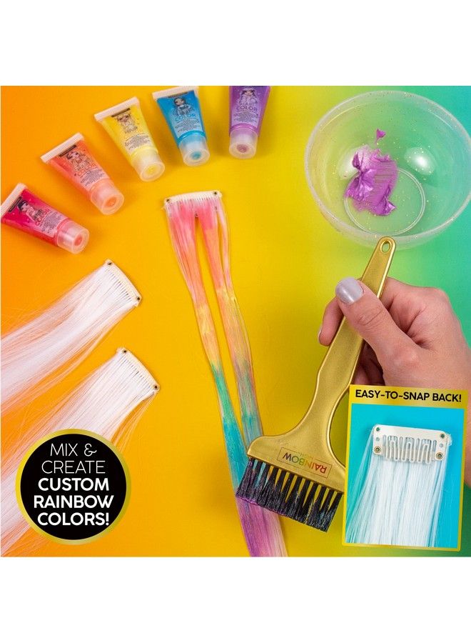 RAINBOW HIGH Rainbow Hair Stylist By Horizon Group Usa Includes 5 Vibrant Hair Coloring Gels 3 Clipin Extensions For Lessmess Mixing Bowl & Brush Temporary Coloring For Kids Multi - Image 5