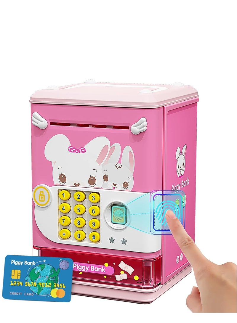 Vitacelli Vitacelli Electronic Mini ATM Piggy Bank Toy – Password & Fingerprint Unlock with Music & Lights for Kids Ages 3-8, Boys & Girls Savings Machine  - Image 1