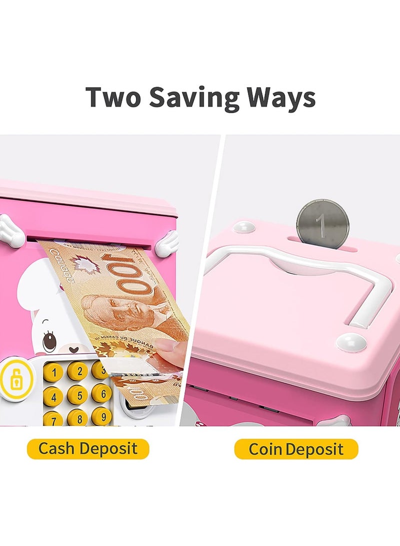 Vitacelli Vitacelli Electronic Mini ATM Piggy Bank Toy – Password & Fingerprint Unlock with Music & Lights for Kids Ages 3-8, Boys & Girls Savings Machine  - Image 4