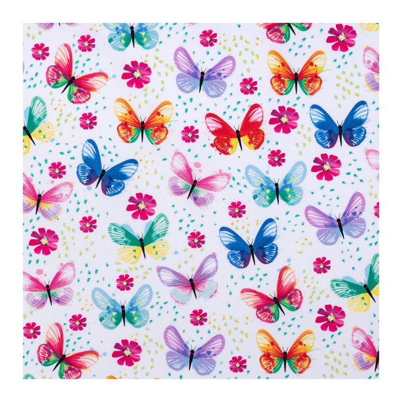 Hobby Lobby Watercolor Butterfly Cotton Apparel Fabric 1 Yard Piece Width 44 45 Printed Sewing Lightweight Precut Fabric for Sewing Clothes Homeware Other Accessories - Image 3