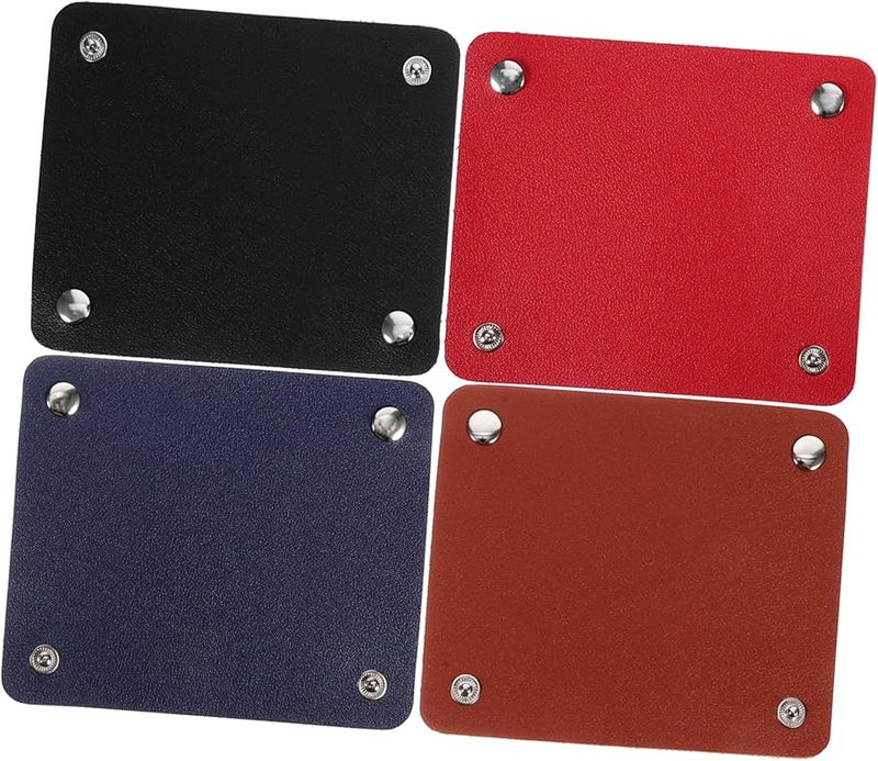 8 Pcs Leather Luggage Handle Wraps Squeeze Design Suitcase Grip Covers Travel Accessories - Image 1