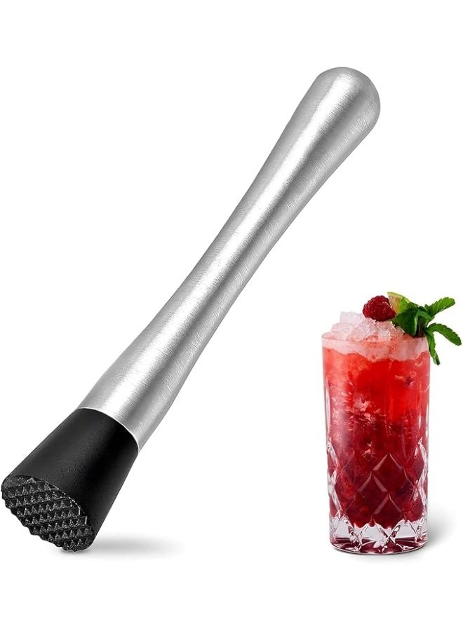 أداة خلط الكوكتيلات من MALLONY - أداة خلط البار المصنوعة من الفولاذ المقاوم للصدأ، ملحقات السقاة، أداة هرس الليمون، أداة هرس المشروبات، أداة هرس الفاكهة للمشروبات، أدوات خلط الكوكتيلات، ملحقات البار - Image 1