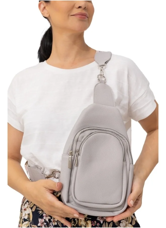 HaILYS Sophisticated Gray Sling Bag