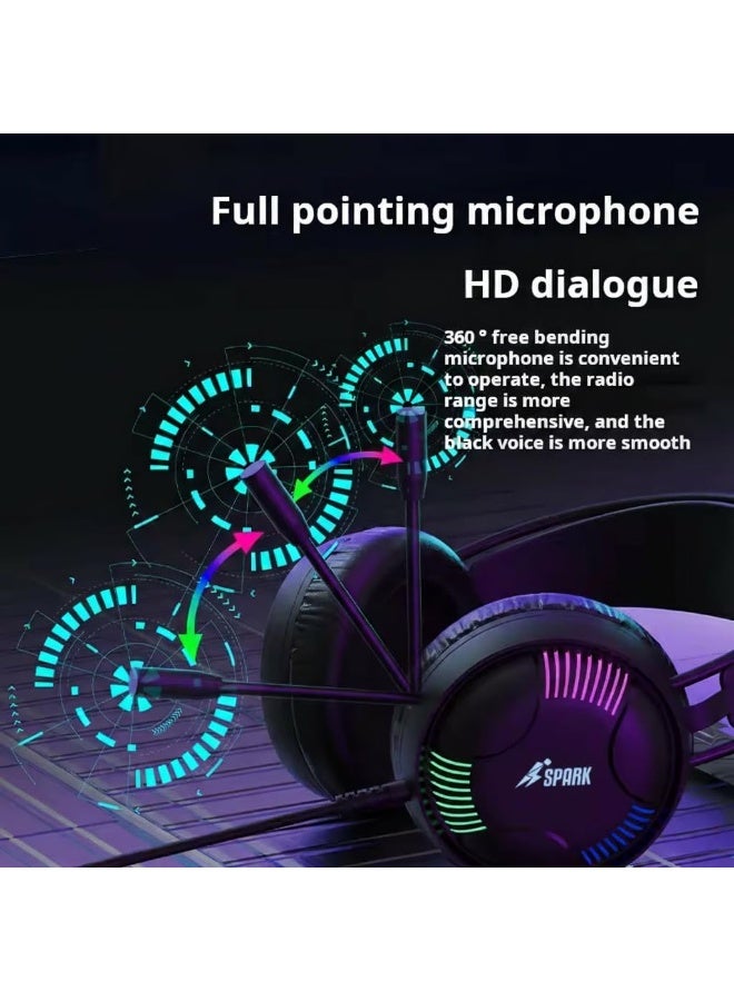 سبارك سماعة الألعاب SPARK H107 مزودة بإضاءة خلفية RGB وصوت محيطي - Image 5