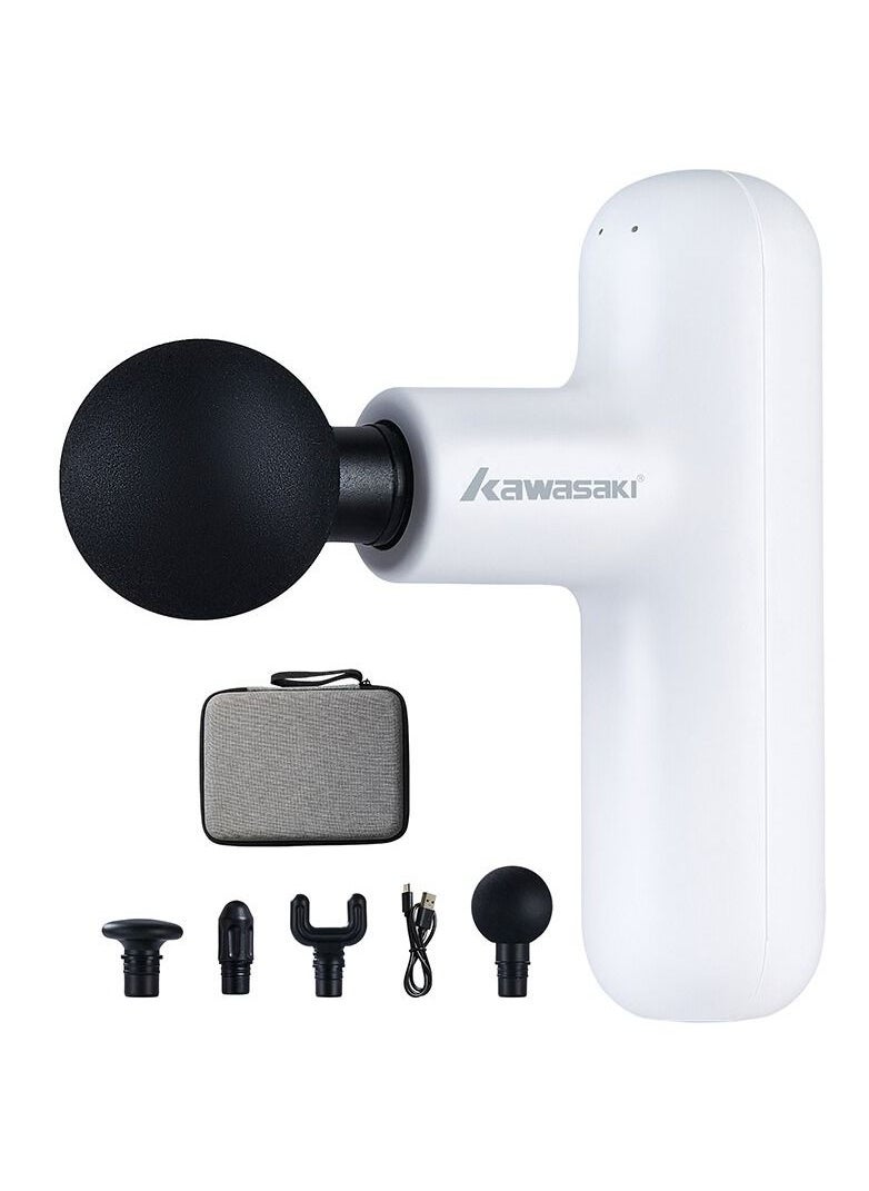 Kawasaki Kawasaki Massage Gun White - Deep Tissue Muscle Body   Neck, Relaxation  Relief Fitness  - Image 1