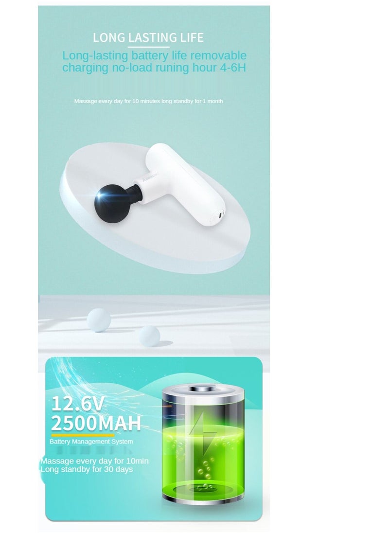 Kawasaki Kawasaki Massage Gun White - Deep Tissue Muscle Body   Neck, Relaxation  Relief Fitness  - Image 4