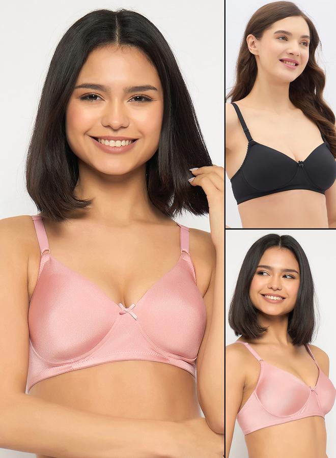 Clovia Set of 2 - Padded Non-Wired Full Coverage T-Shirt Bra - Image 1