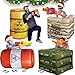 NINOSTAR Package 4 Combat Battlefield Inflatables Compatible with Nerf Laser tag Water Gun for Boys Birthday Party Activities and Decoration Premiume Pack Include Water chember and Repair kit - Image 2