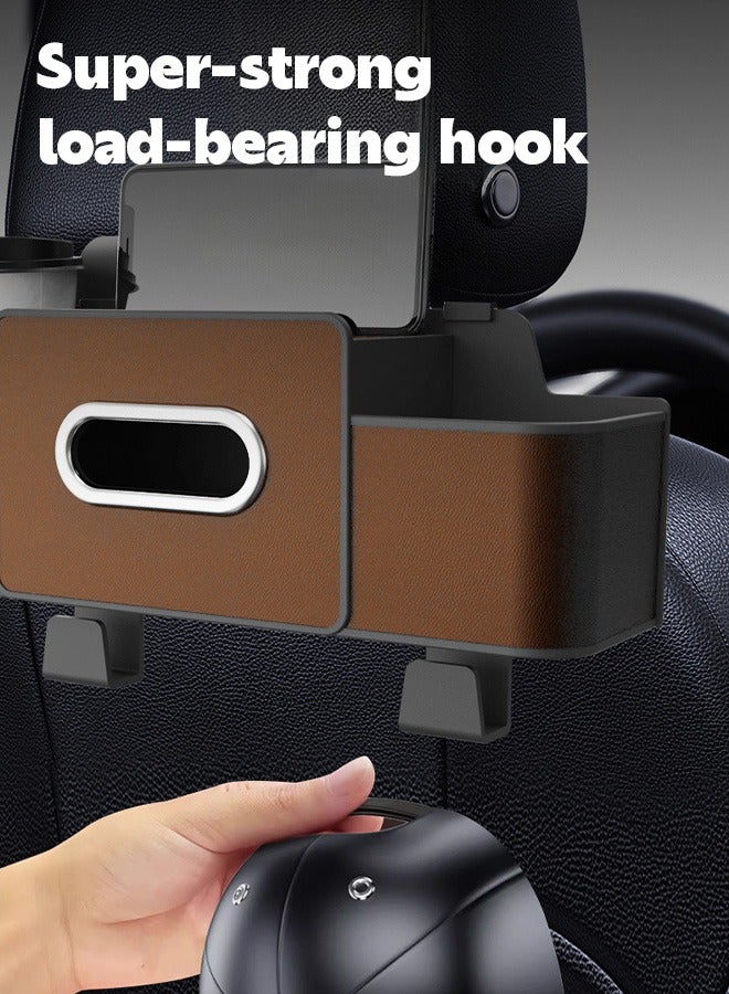 Car Organizers A leather car seat back storage bag  a multi-pocket hanging storage bag for car seat backs - Image 4