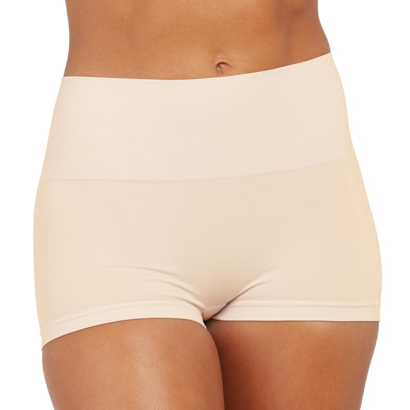 Spanx Women's Everyday Shaping Panties Seamless Boyshort Soft Nude Boy Shorts MD - Image 1