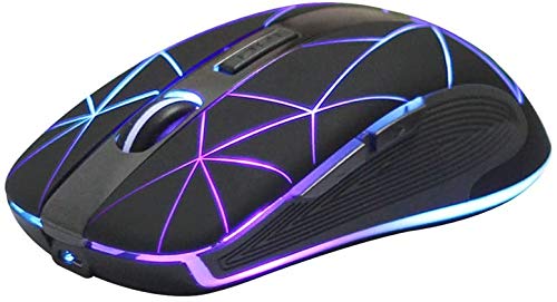Rii RM200 2.4G Wireless Mouse with USB Nano Receiver, 5 Buttons Rechargeable Mouse,Colorful Backlit RGB Gaming Mouse for Notebook,PC,Computer-Black - Image 4