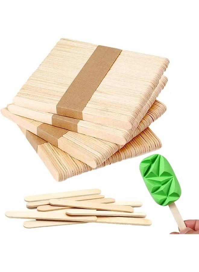 Wooden Craft Sticks for Ice Cream, Popsicle, Wax, Resin Stirring, Kids Art Supplies (200 Pieces) - Image 1