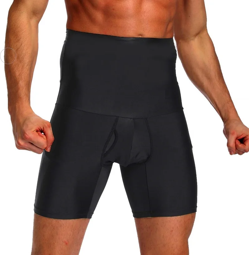 ميستريك Mistrik Men's Belly Flattening Firming High Waist Silicone Boxer Corset