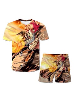 KUYING New casual Suit Dragon Ball printed T-shirt And Shorts Set  - Image 1