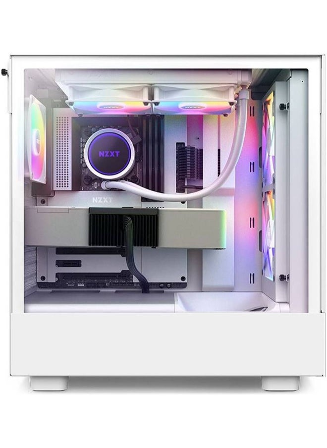 AYGRO - FLOW EDITION WHITE  Gaming PC CORE I5 14400F, RTX 3050-8GB, M/B H610, 32GB RAM, 1TB SSD, 700W PSU, Windows 11 - Image 1