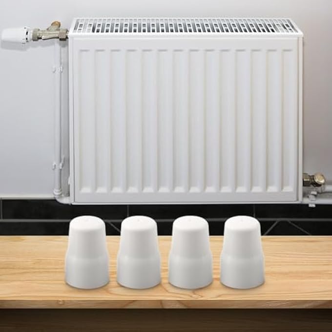 RADIATOR VALVE CAP WHITE PLASTIC REPLACEMENT RADIATOR VALVE INSERT WITH PROTECTIVE END CAP SET FOR HOME CENTRAL HEATING SYSTEMS ACCESSORIES(10 PACK) - Image 3