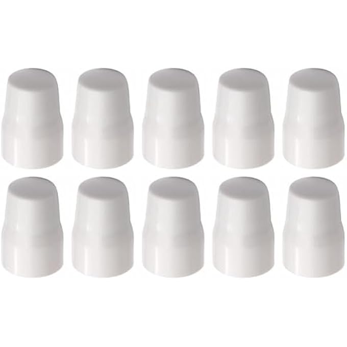 RADIATOR VALVE CAP WHITE PLASTIC REPLACEMENT RADIATOR VALVE INSERT WITH PROTECTIVE END CAP SET FOR HOME CENTRAL HEATING SYSTEMS ACCESSORIES(10 PACK) - Image 2