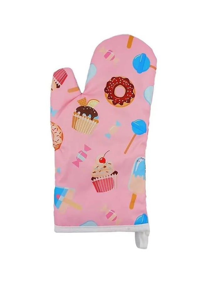 سي سي بن شيهون قفاز فرن مقاوم للحرارة | قفازات فرن مزدوجة من السيليكون مع بطانة قطنية وسطح غير قابل للانزلاق للطهي والخبز والشواء والميكروويف | قفازات خبز ببطانة ناعمة، قبضة جيدة، سهلة التنظيف (وردي) - Image 2