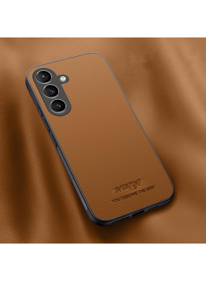 اس-توب جراب هاتف مغناطيسي من الجلد من HUIYI لهاتف Samsung Galaxy S24 5G - Image 1