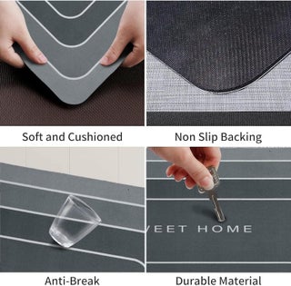 Safe Bathroom and Kitchen Mat, 2-Piece Set, Non-Slip Rubber Backing, Foot Sup... - view 5