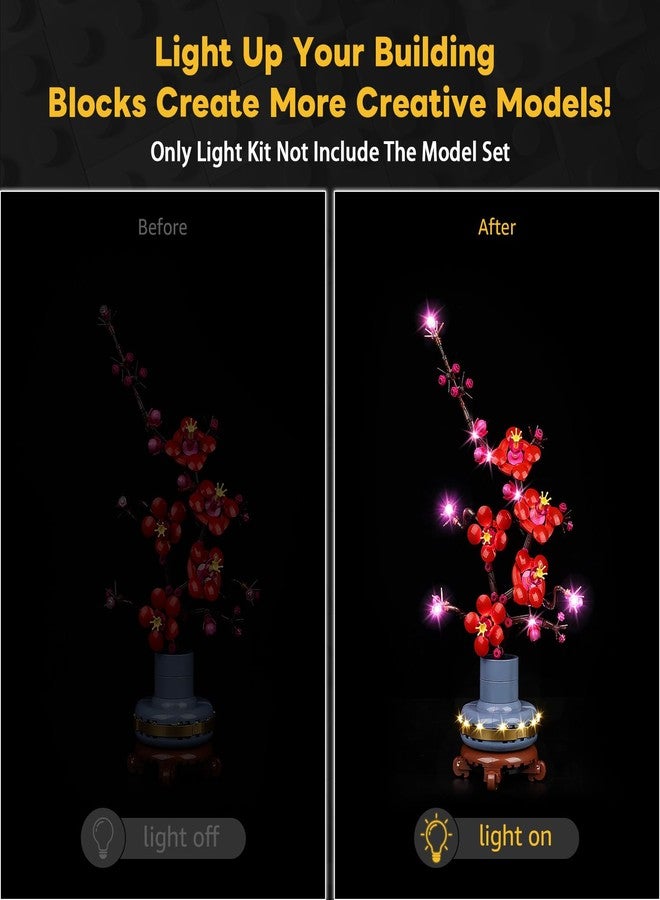 Kyglaring طقم إضاءة Kyglaring متوافق مع مجموعة بناء Lego Plum Blossom 10369 (الإضاءة فقط، المجسم غير متضمن) - الإصدار الكلاسيكي - Image 3