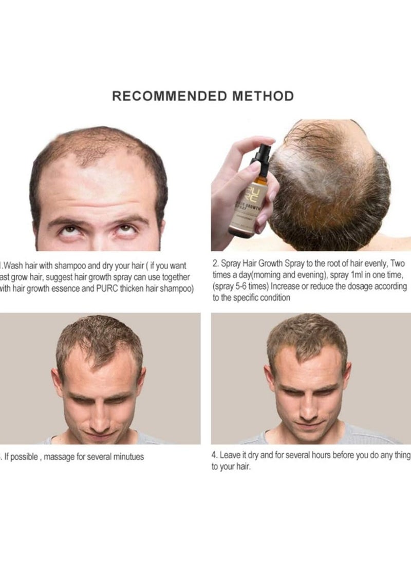 PURC - Fast Hair Growth Spray Hair Regrowth Treatment Anti Hair Loss Hair Care Hair Thickening Spray Hair Growth Essence Spray 30ML - Image 1