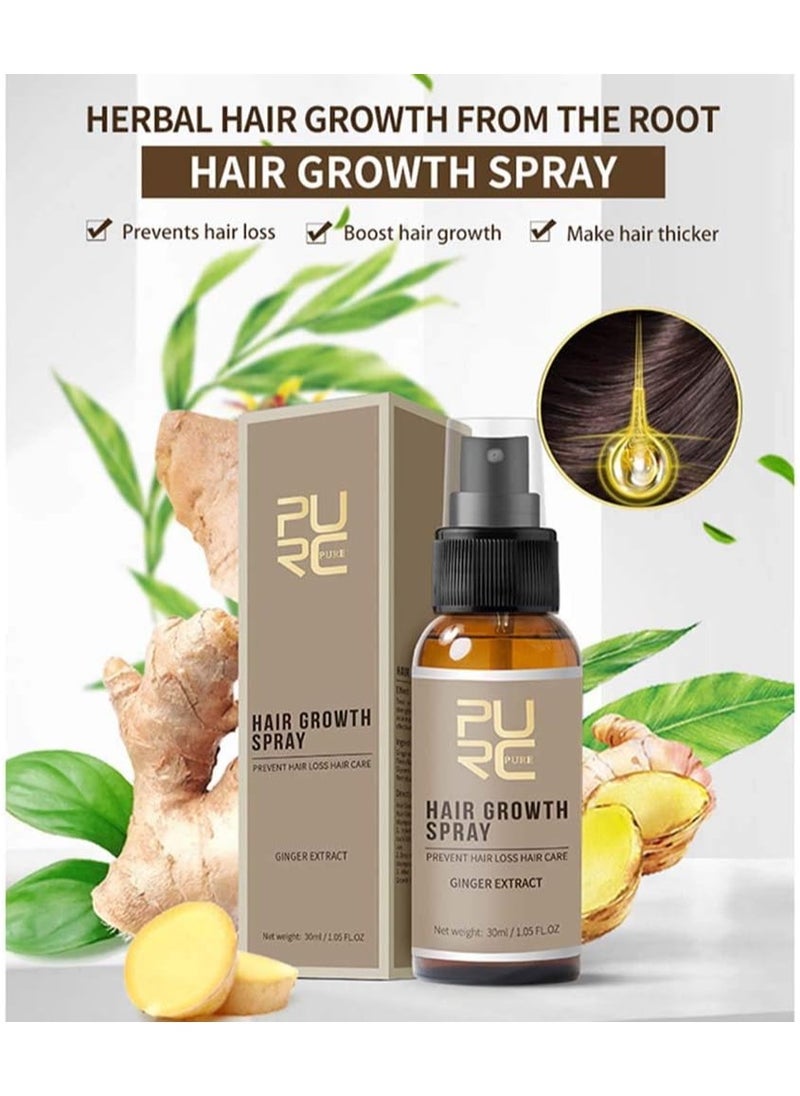 PURC - Fast Hair Growth Spray Hair Regrowth Treatment Anti Hair Loss Hair Care Hair Thickening Spray Hair Growth Essence Spray 30ML - Image 1