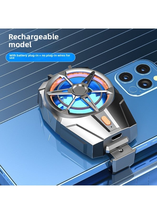 Mobile Phone Radiator Full Set Of Semiconductor Back Clip Dual-core Refrigeration High-power Game Live Dedicated Cooling Artifact-Color:【Flagship Dual-purpose Charging And Plug-in】 Universal Current - Image 1