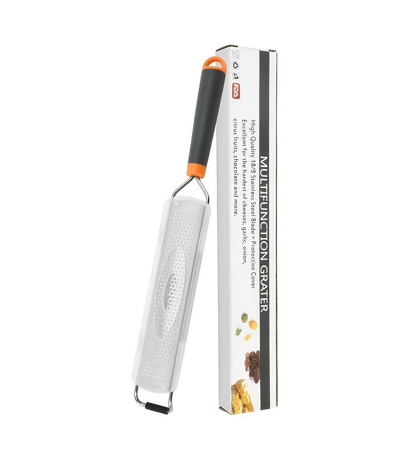 Orange Stainless Steel Lemon Zester Grater Kitchen Cheese Shredder Slicer Tool - Image 5