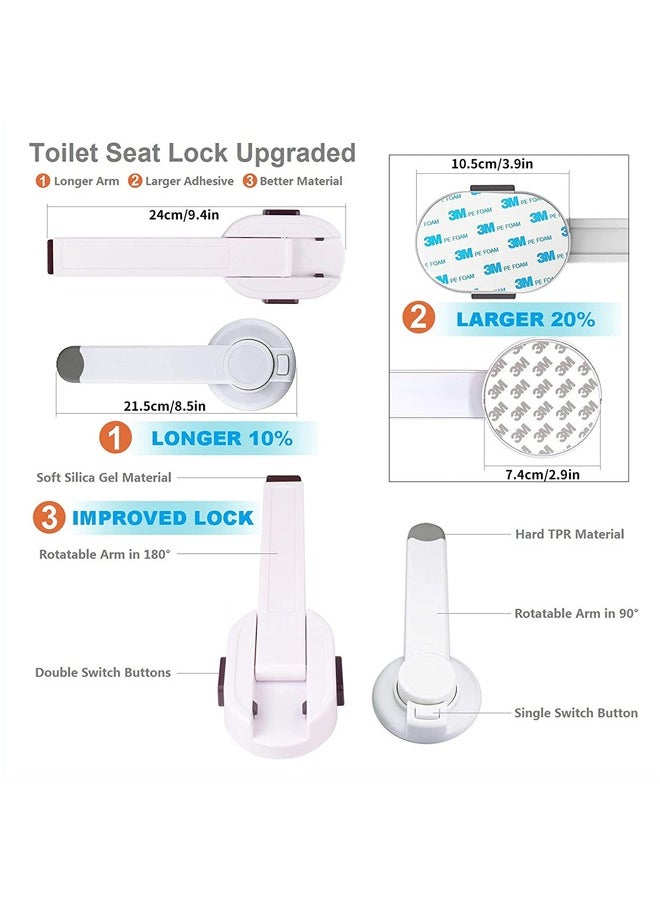 Occuwzz Baby Safety Locks 5 PCS Proof Easy to Install No Tools Required for Drilling White Childproof for Toddlers  Kids White Door Locks for Baby  - Image 4